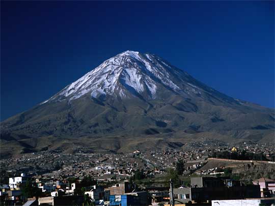 In the photo: the city of Arequipa in Peru