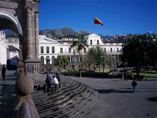 in the photo:  Quito, Ecuador's capital 