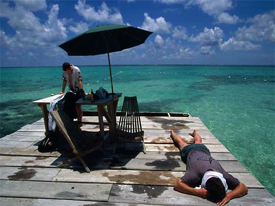 in photo: Caye Caulker island in Belize 