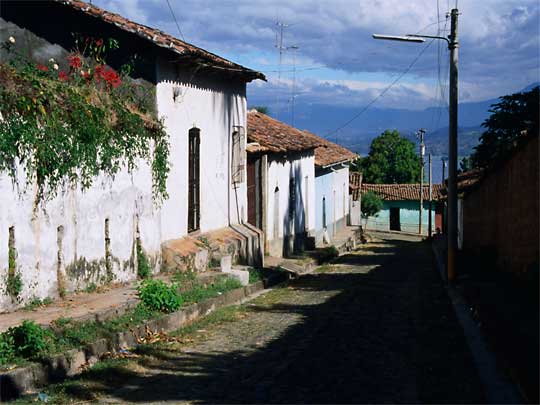 In the photo: Suchitoto city in El Salvador