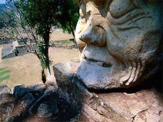 In the photo: the ruins of Copan in Honduras