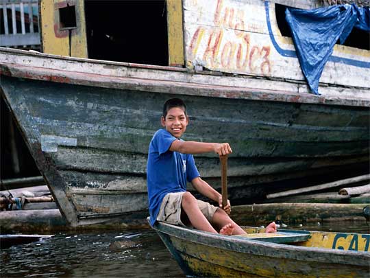 In the photo:  the Amazon in Iquitos, Peru