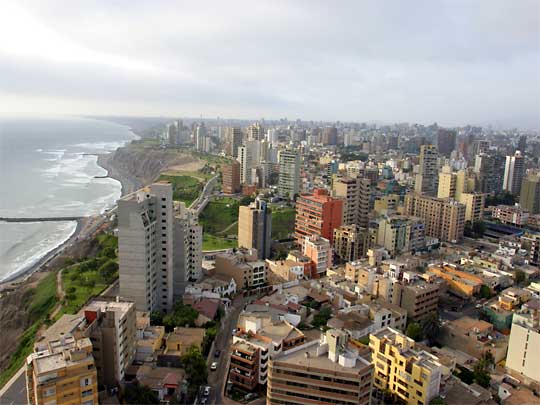 In the photo: the  capital of Peru, the city of Lima