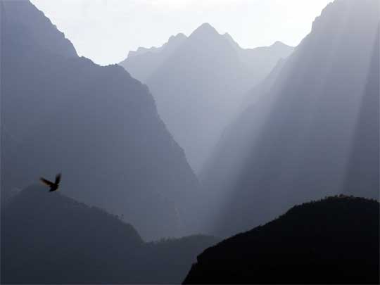 In the photo: the ancient Inca city of Machu Picchu in Peru
