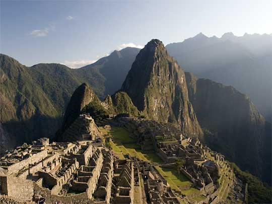 In the photo: the ancient Inca city of Machu Picchu in Peru