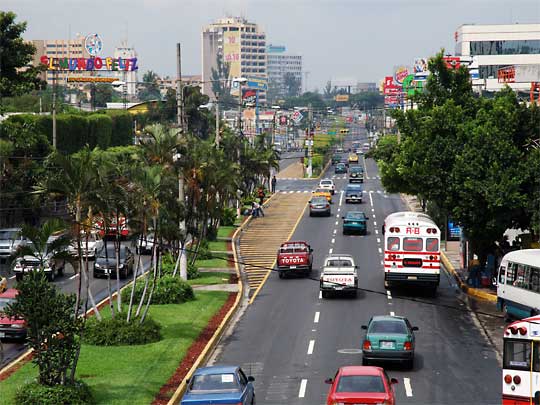 In the photo: the city of San Salvador in El Salvador