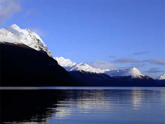 in photo: the city of Ushuaia in Patagonia, Argentina 