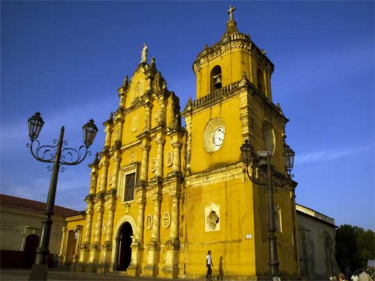 In the photo: the city of Leon in Nicaragua