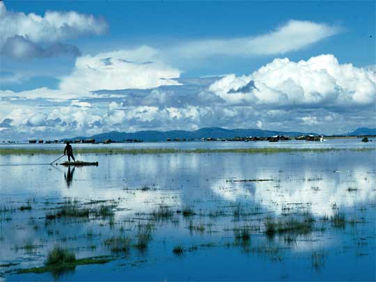 In photo: Isla del Sol in Bolivia 