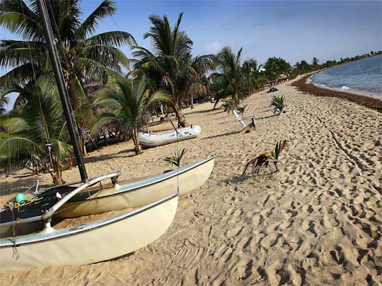 in photo: Resort and city of Placencia in Belize