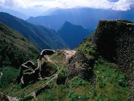 In the photo: the ancient Inca city of Machu Picchu in Peru