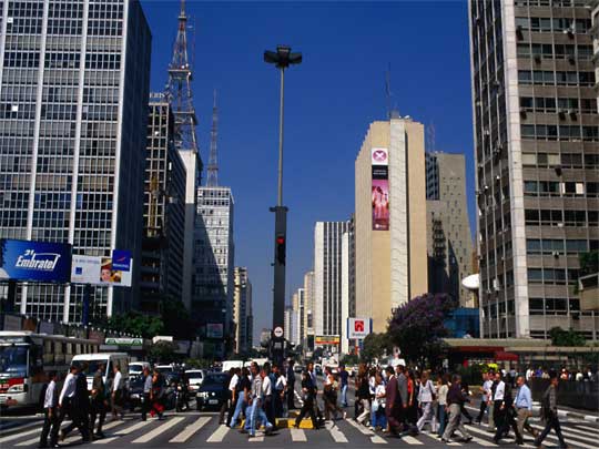 in photo: the city of São Paulo in Brazil 