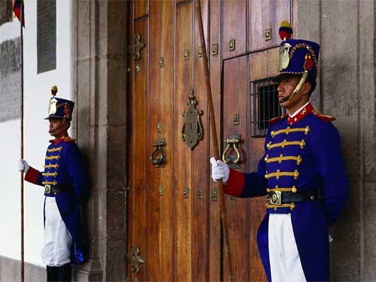 in the photo:  Quito, Ecuador's capital 
