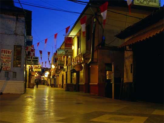 In the photo: the city of Puno in Peru and Lake Titicaca
