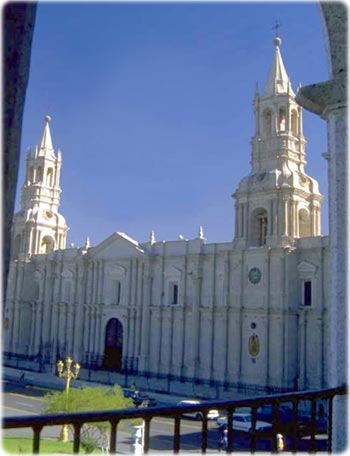 In the photo: the city of Arequipa in Peru