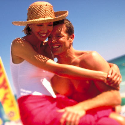 in photo; Romantic holiday in Brazil