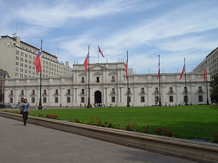 in the photo: Santiago, the  capital of Chile