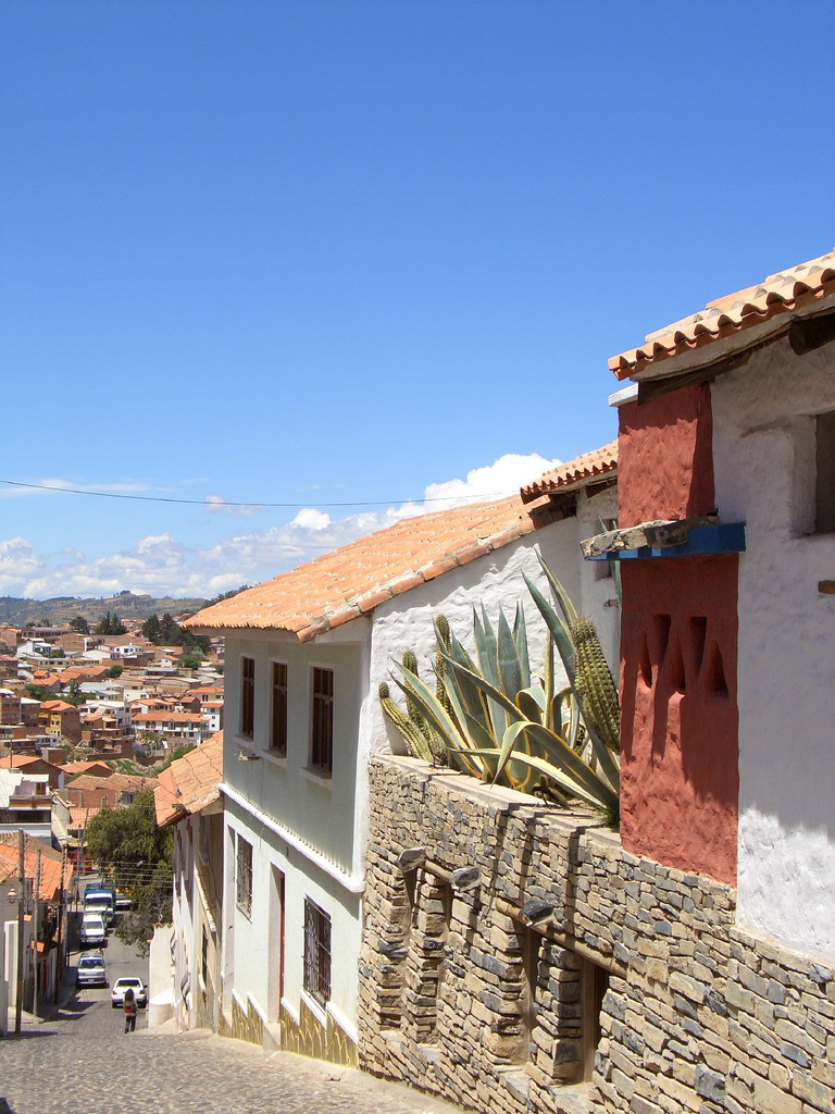 in photo: Sucre, the city in Bolivia 