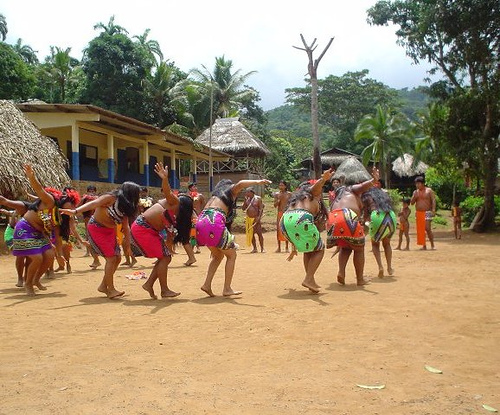 In the photo: the Embera Indians and their way of life in Panama