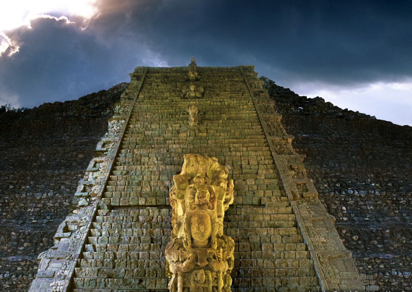 In the photo: the ruins of Copan in Honduras