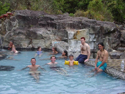In the photo: thermal springs in Ecuador