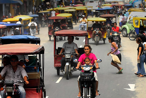 In the photo:  the Amazon in Iquitos, Peru