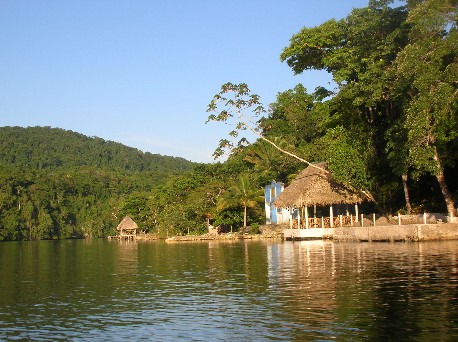 In the photo: the city of Livingston in Guatemala