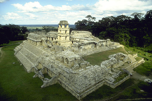 In the photo: the ancient Mayan city of Palenque in Mexico