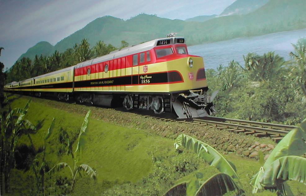 In the photo: train in Panama