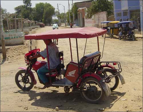 In the photo: the city of Puno in Peru and Lake Titicaca