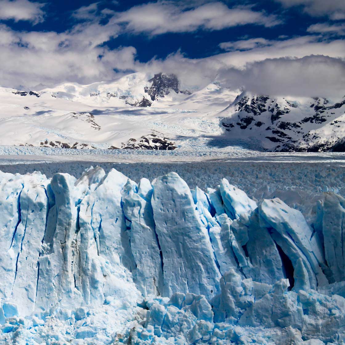 Perito Moreno Glacier and El Calafate in Patagonia