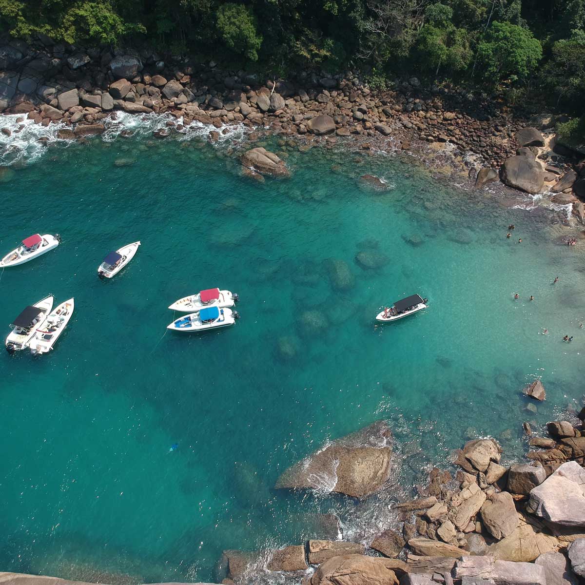 Angra dos Reis in Brazil – tropical islands, green coastline and calm bays, scenic boat tour destination