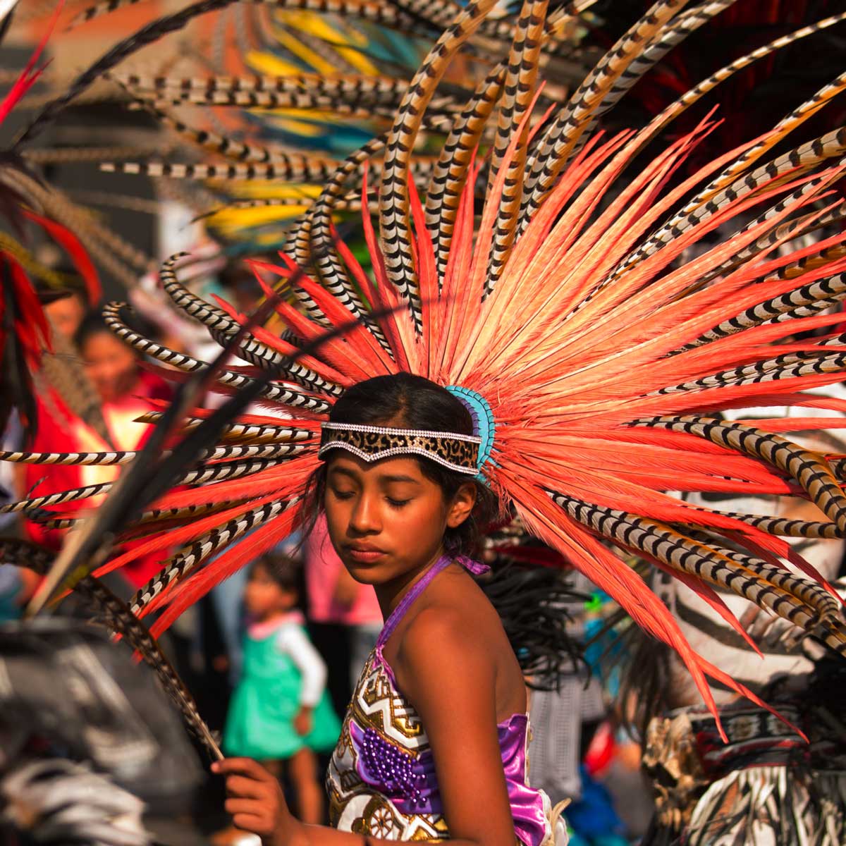 Girl in carnival costume at the Champions Parade in Rio