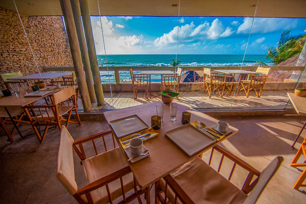 Kaamo restaurant with ocean views at Kenoa, Brazilian cuisine by chef César Santos