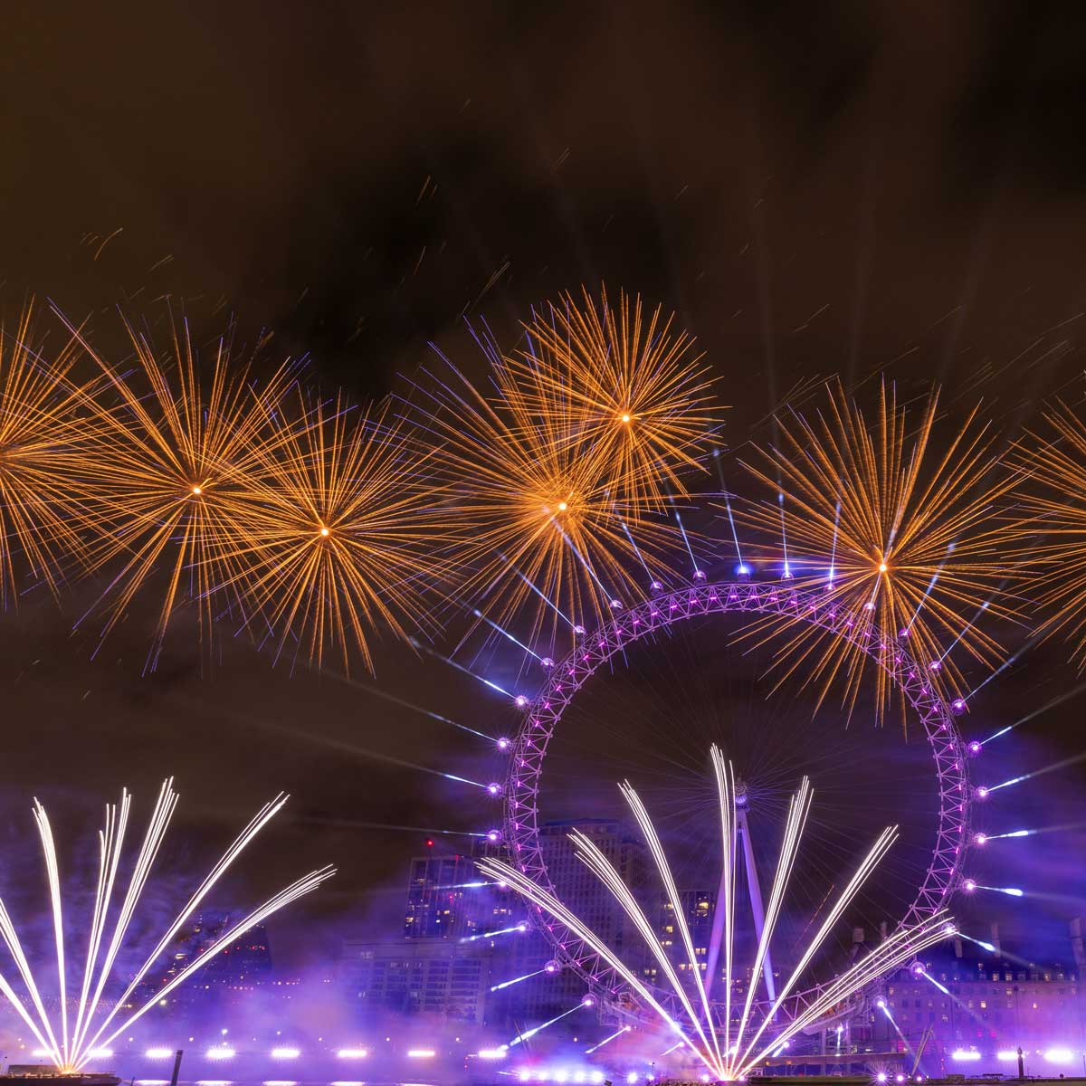 New Year's Eve celebration on Copacabana Beach in Rio