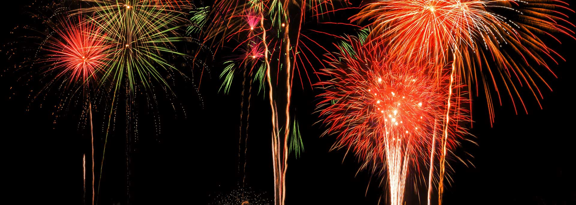 New Year's Eve fireworks on Copacabana Beach, Rio de Janeiro, Brazil