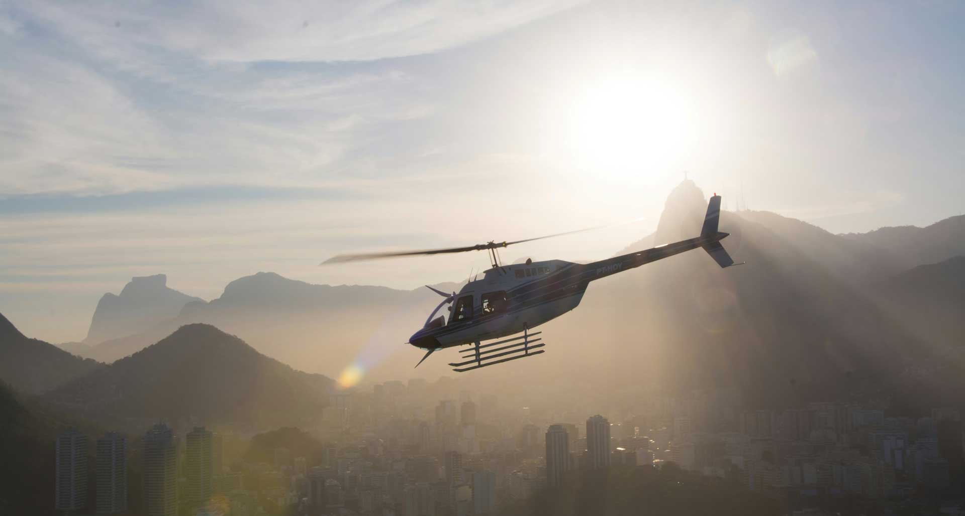 Helicopter ride over Rio, Brazil