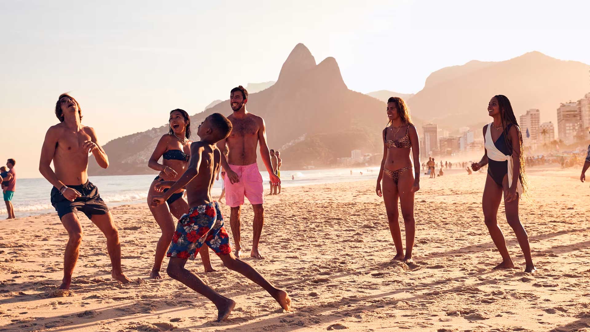 Beach volleyball in Rio, active leisure