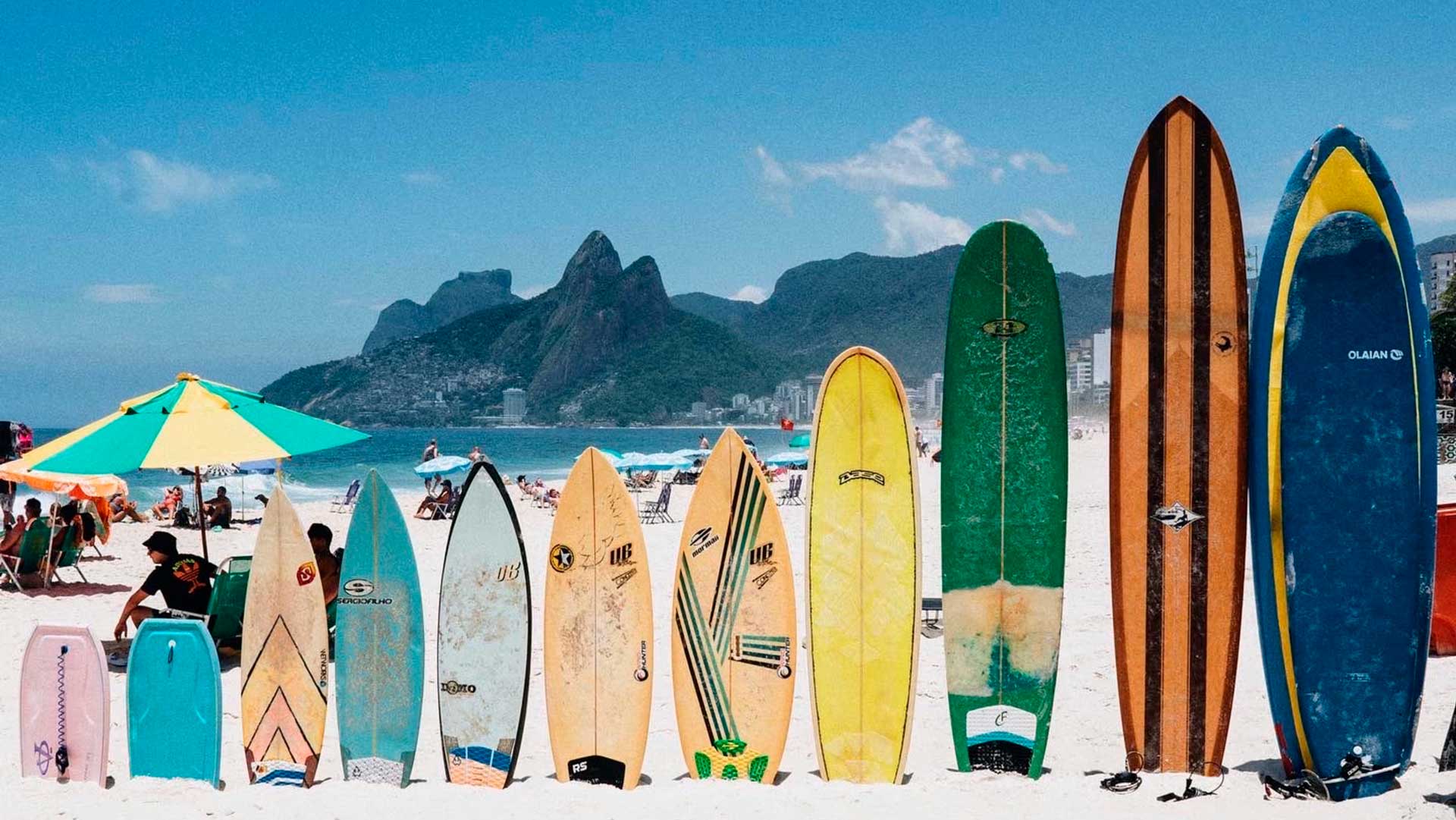 Relax on Rio's beaches, sun, ocean and famous Brazilian boardwalks