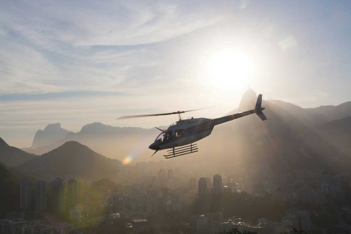 Helicopter tour to Christ statue, Rio