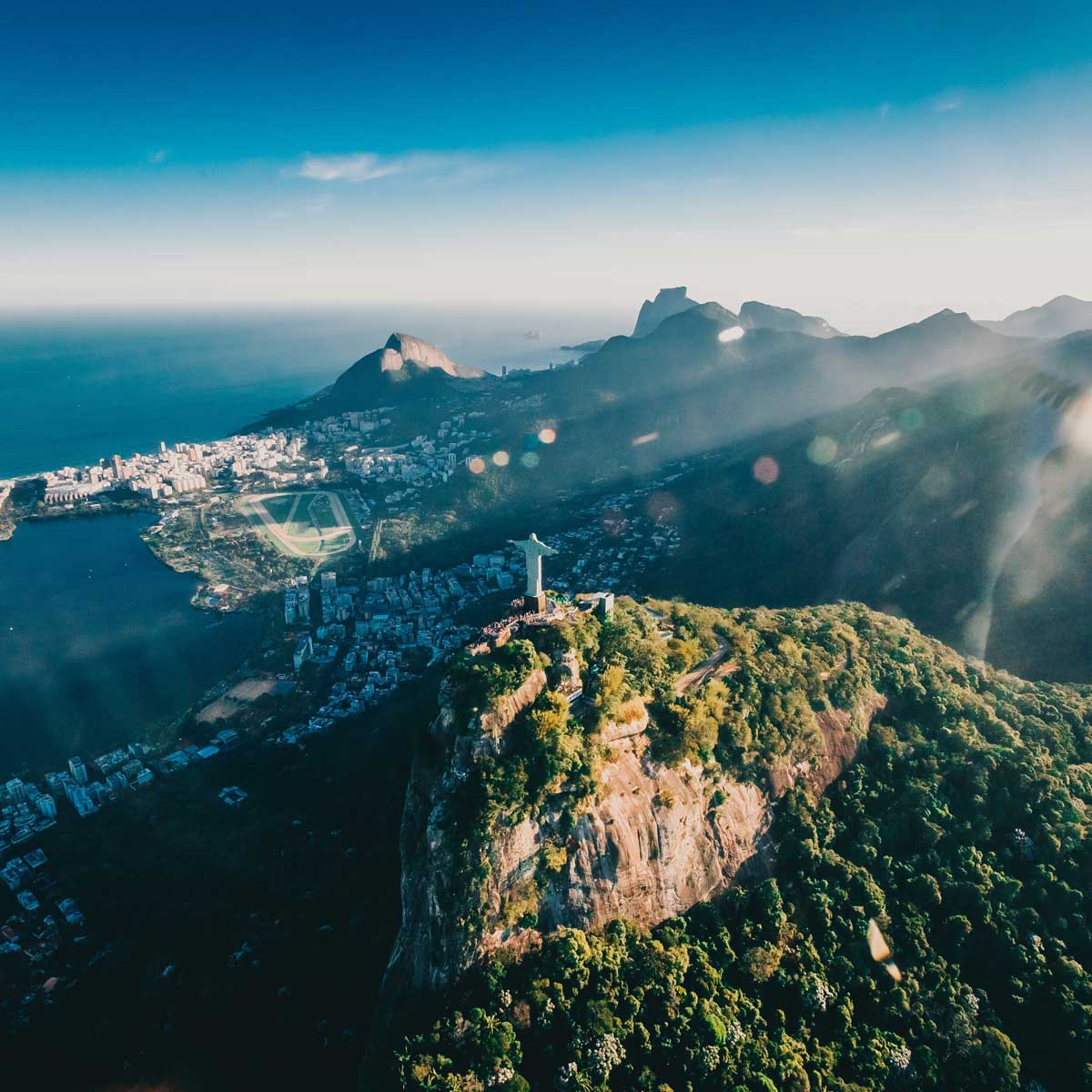 in photo; Corcovado in Rio de Janeiro