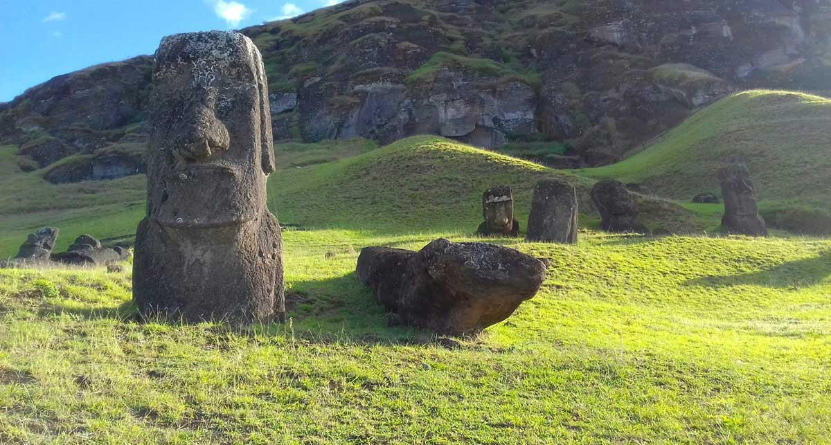 Ahu Tongariki, Easter Island - 15 restored moai statues