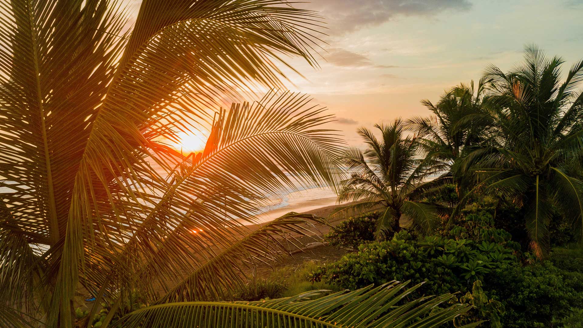 Sunset over Costa Rica's Pacific beaches
