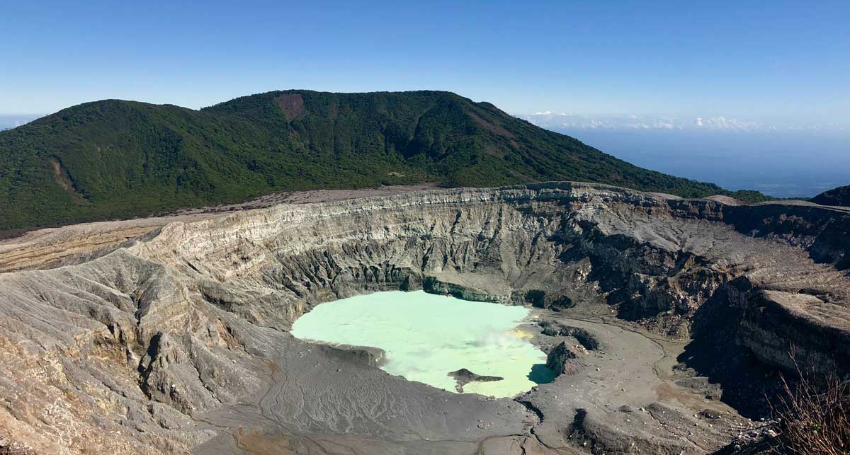 Poas volcano crater, national park, Costa Rica