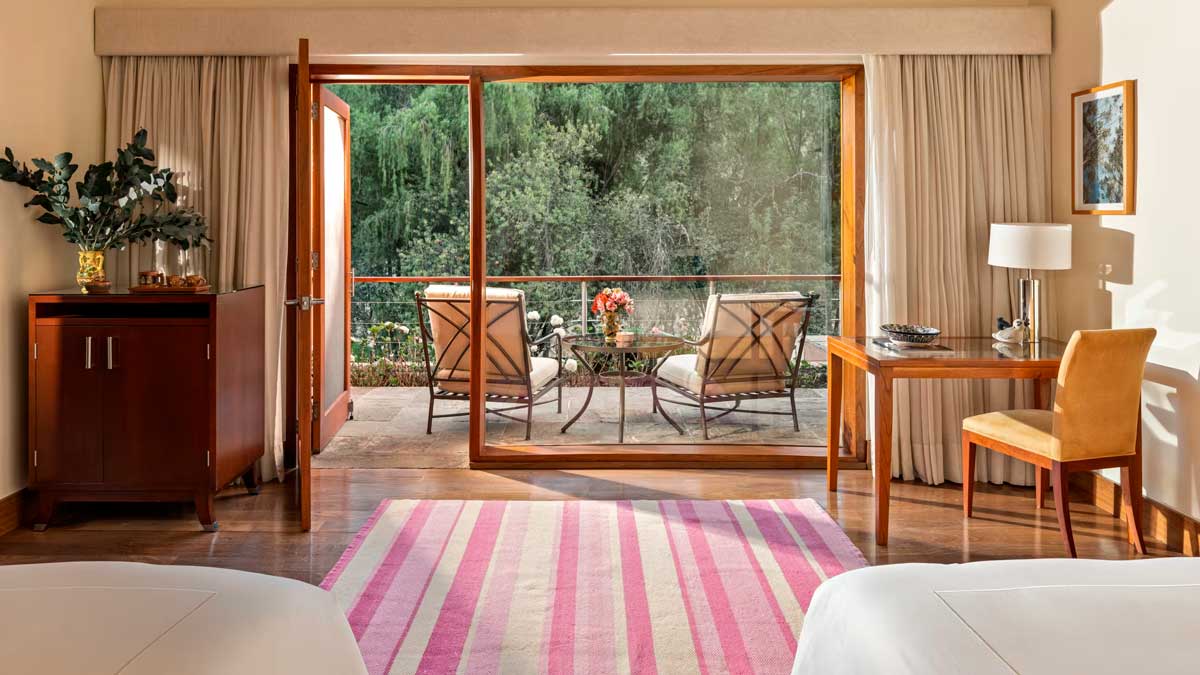 Belmond Rio Sagrado hotel room, Cusco Peru