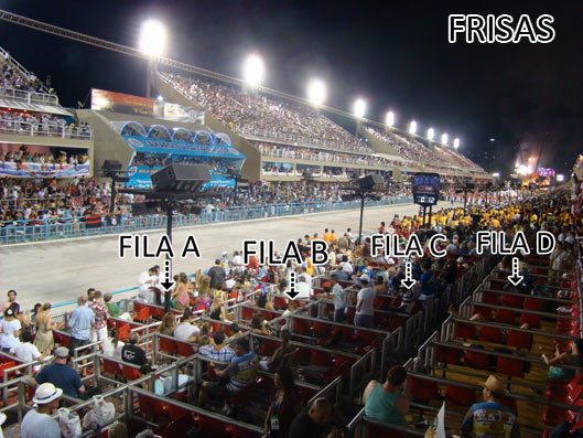 in photo: Brazilian sambadrome, where the Carnival takes place