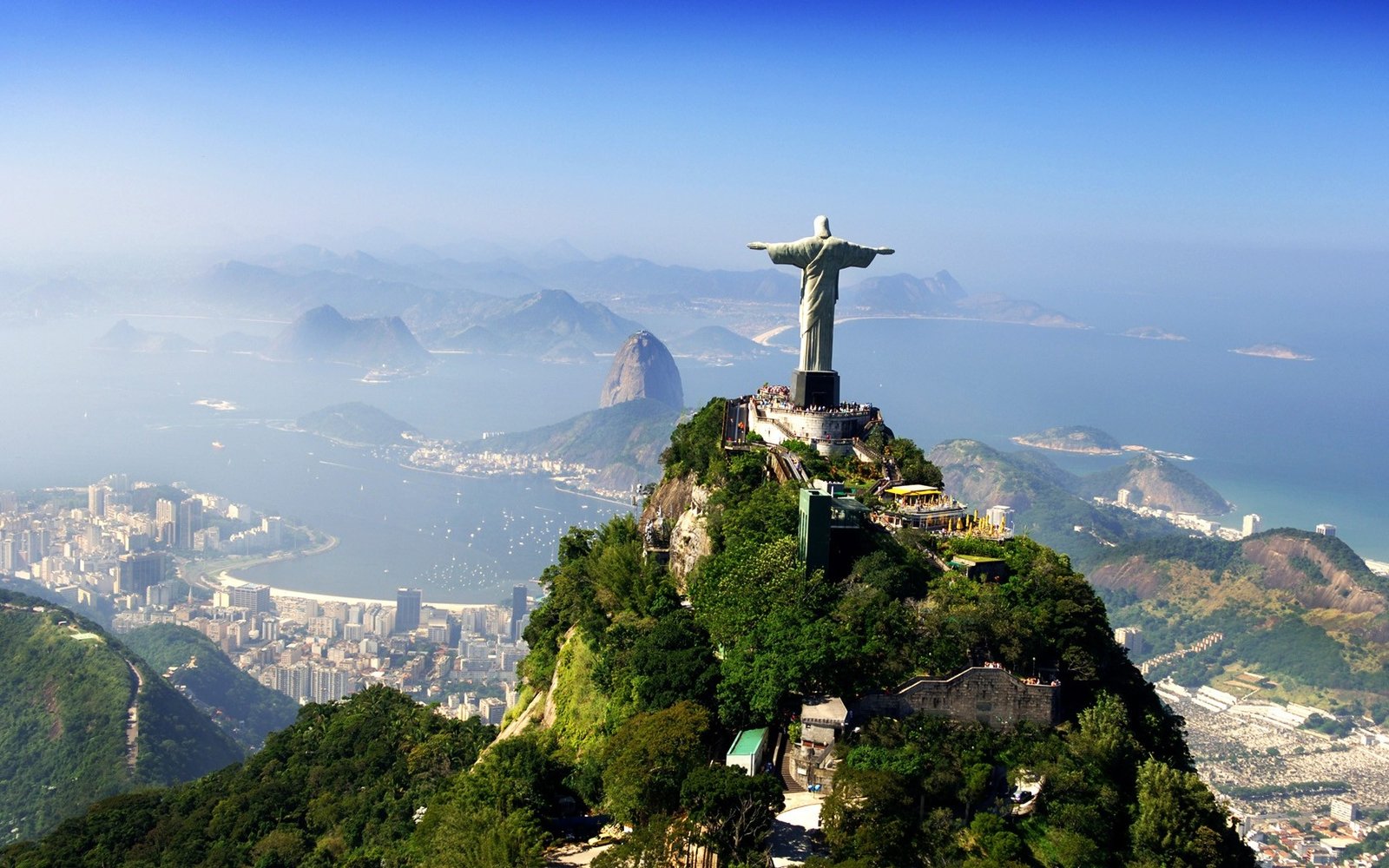 Christ the Redeemer above Rio de Janeiro; a viewpoint setting, not a safety claim.