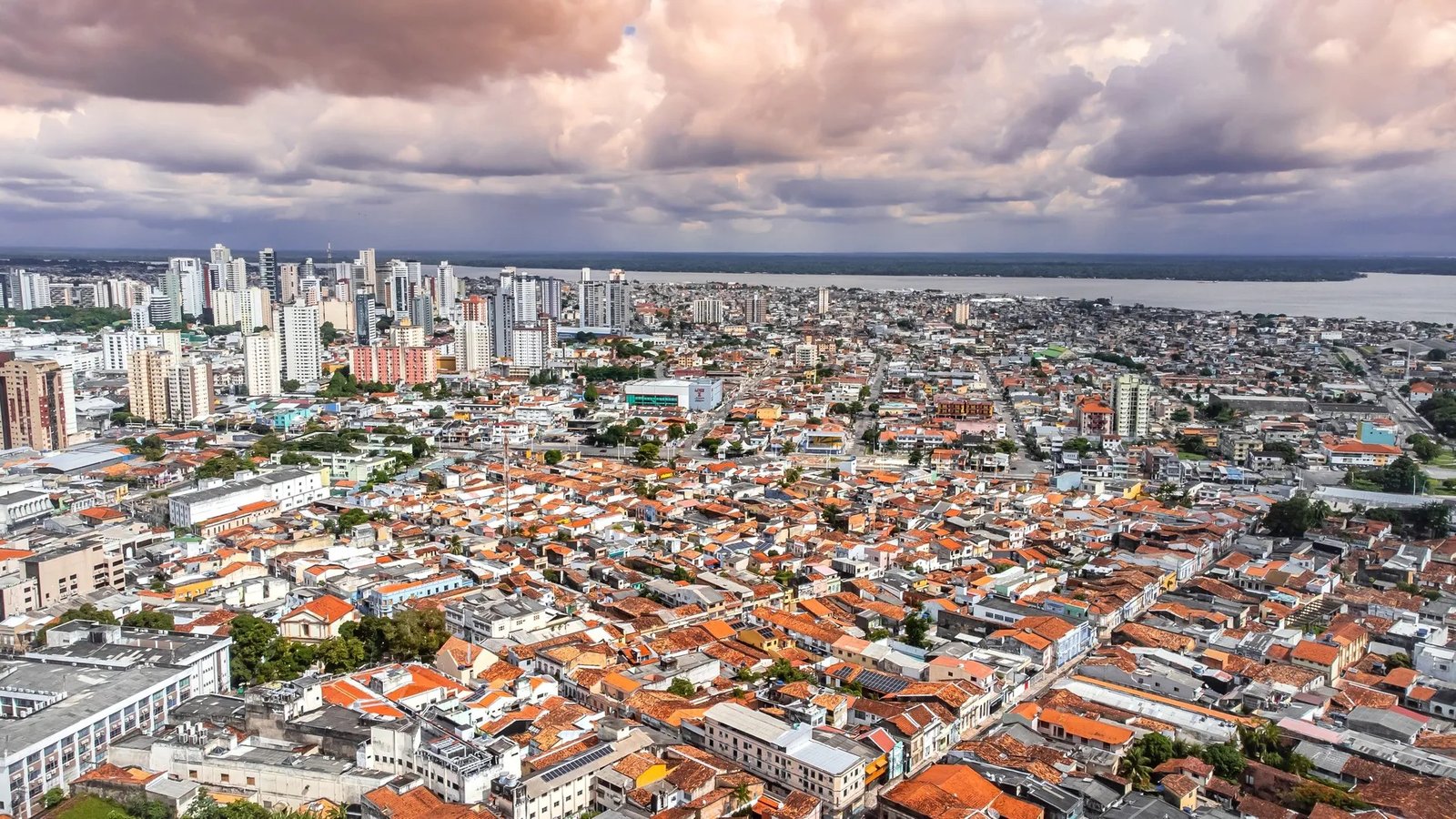 An aerial view of Belém, Pará, on Brazil's northern coast.