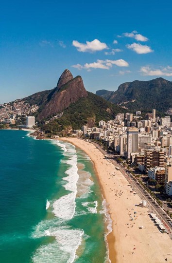 Rio de Janeiro beach and cityscape, Brazil